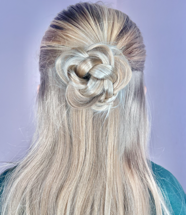 rose bun hairstyle