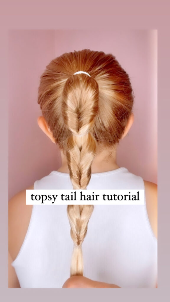 topsy tail hairstyle