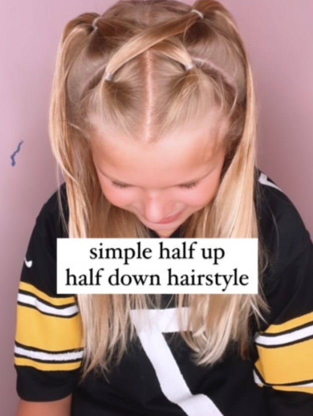 Simple Half Up Hairstyle for School