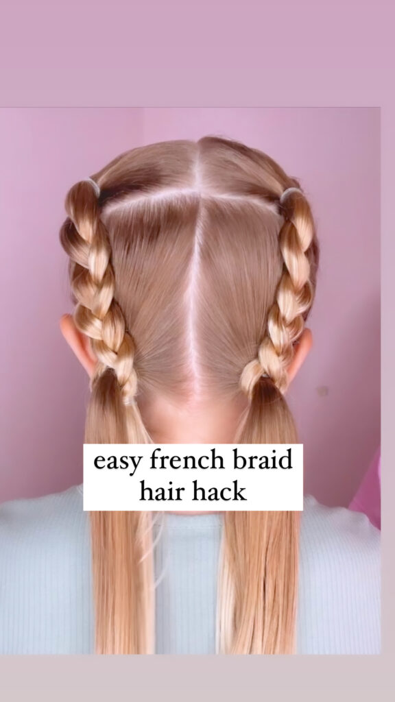 Easy French Braid Hair Hack