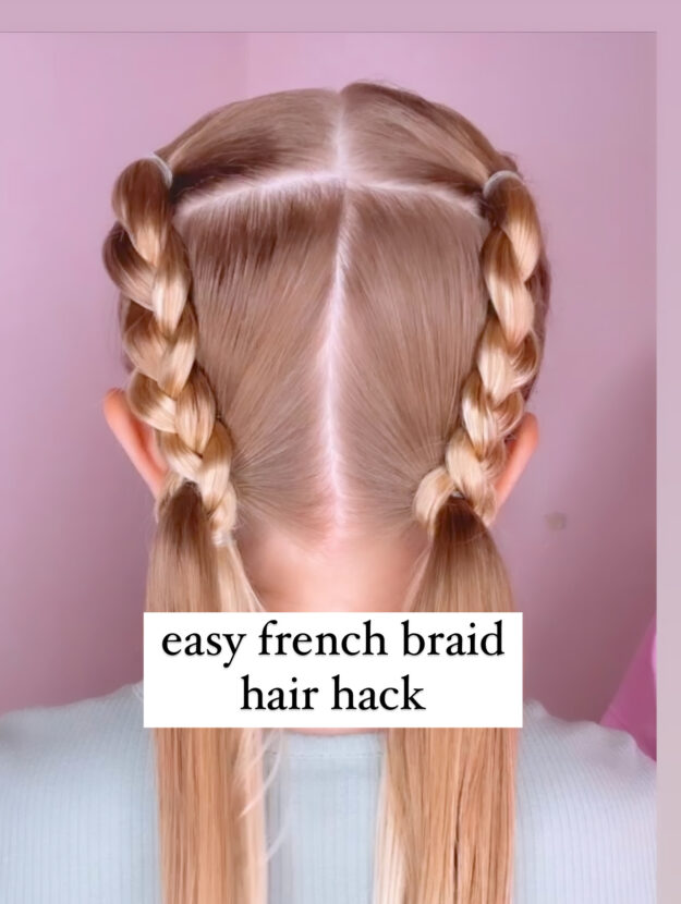 Easy French Braid Hair Hack