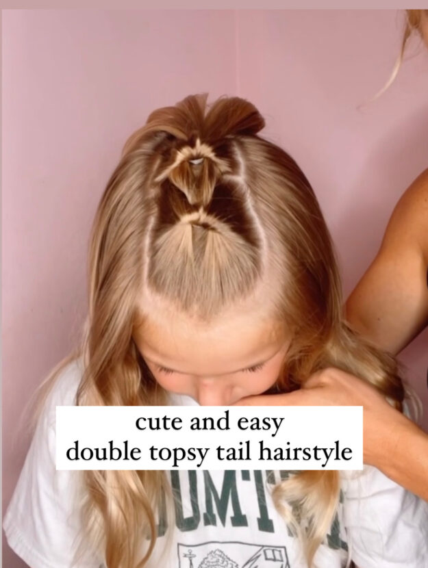 cute and easy hairstyle for school