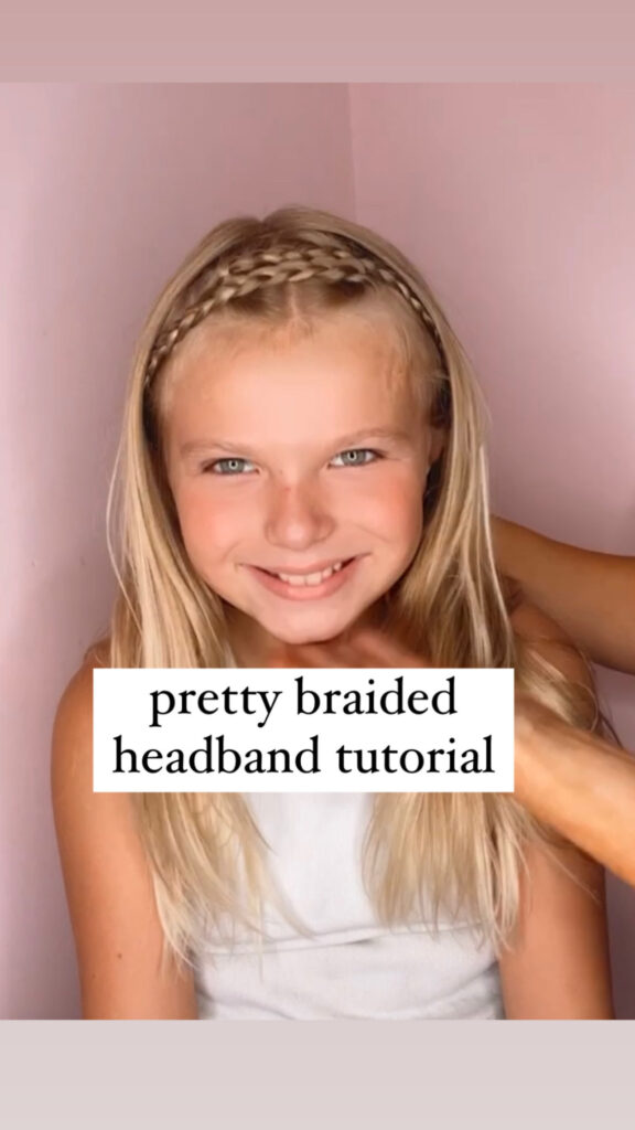 pretty braided headband hairstyle