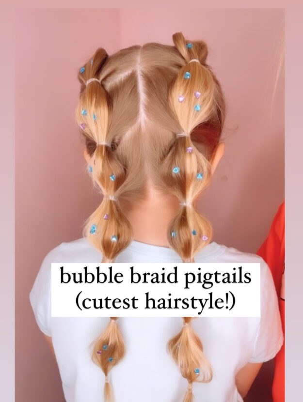 how to do bubble braids