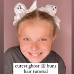 Ghost Buns Hairstyle for Halloween