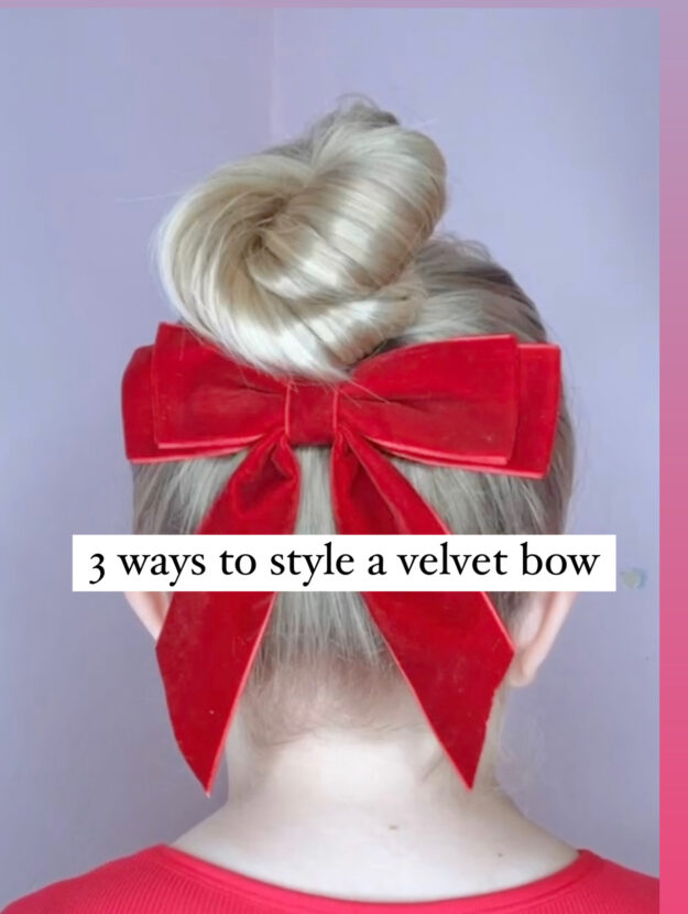 cute way to style a velvet bow