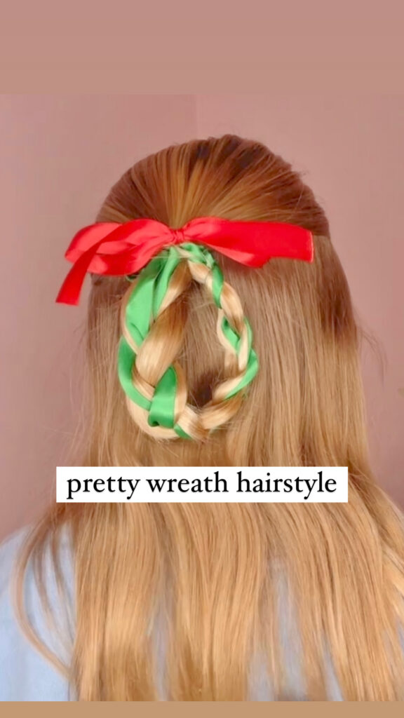 wreath hairstyle for the holidays