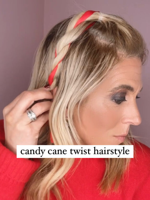 Easy Candy Cane Twist Hairstyle (To Do On Your Own)