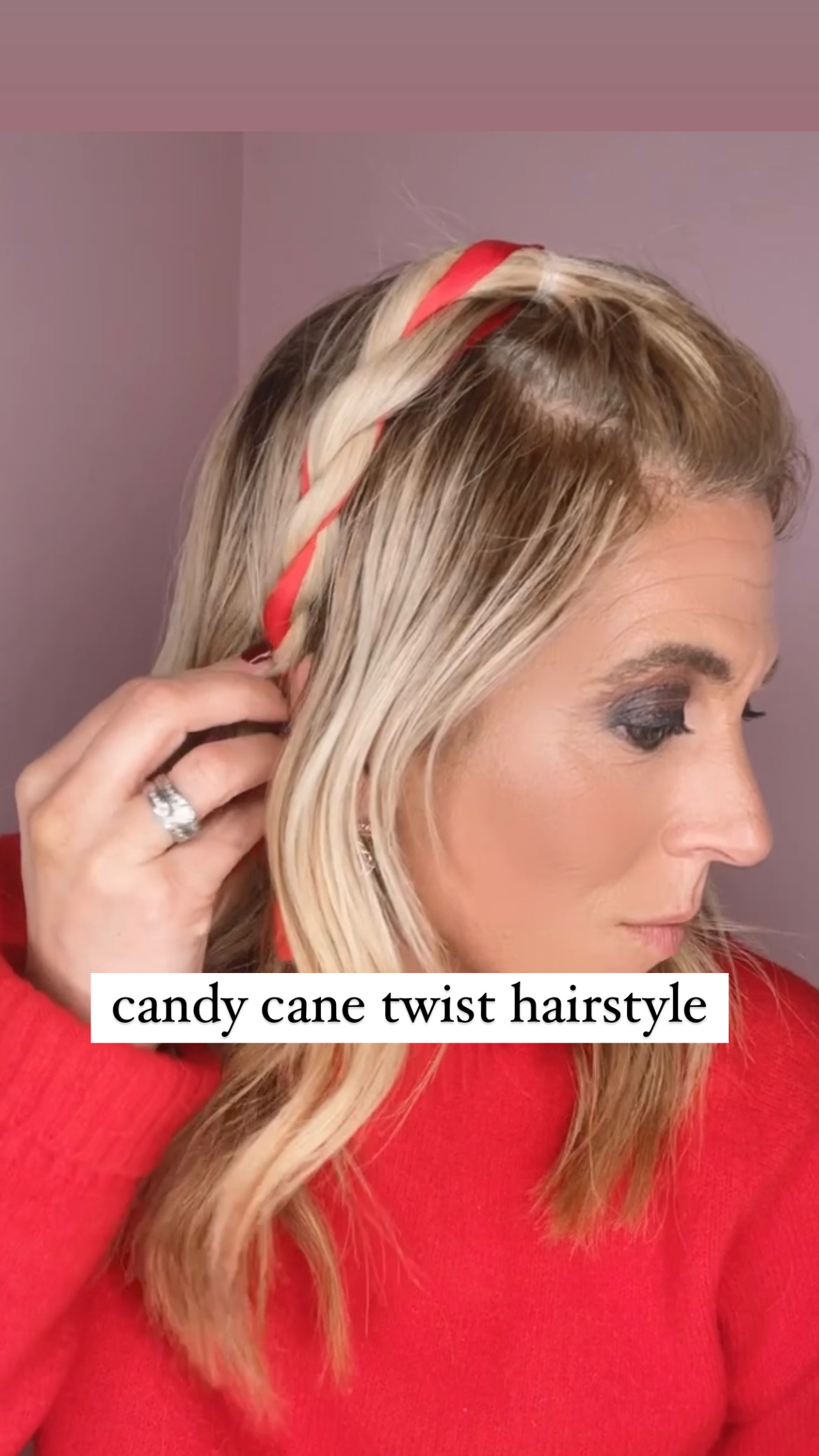 Easy Candy Cane Twist Hairstyle (To Do On Your Own) Stylish Life for Moms