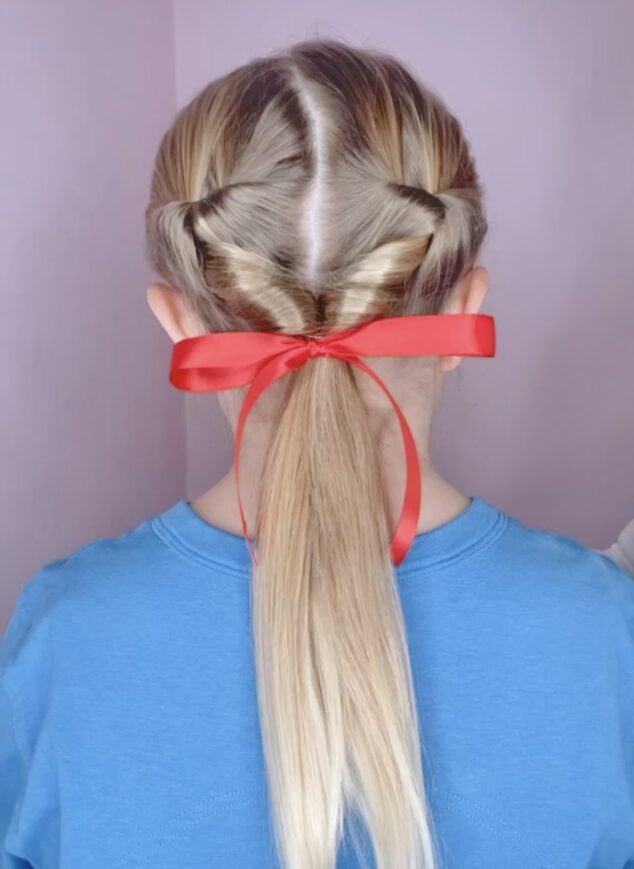 cute holiday hairstyle for long hair