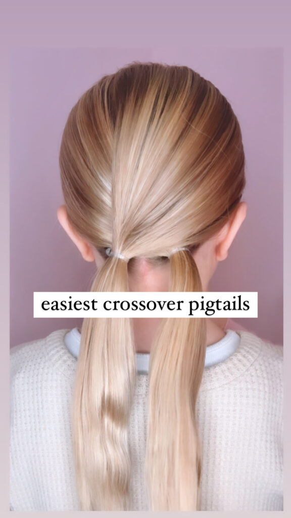 easy pigtail hairstyle for girls