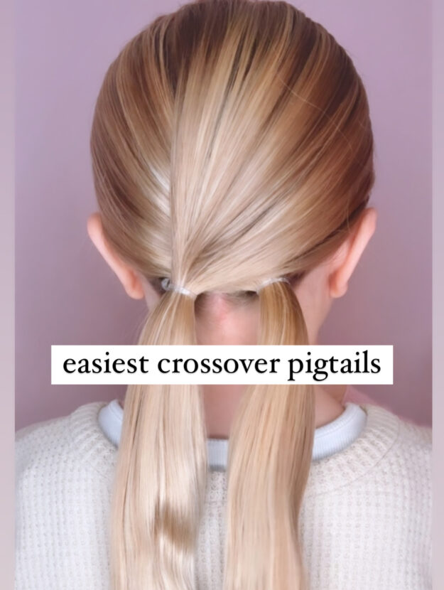 easy pigtail hairstyle for girls