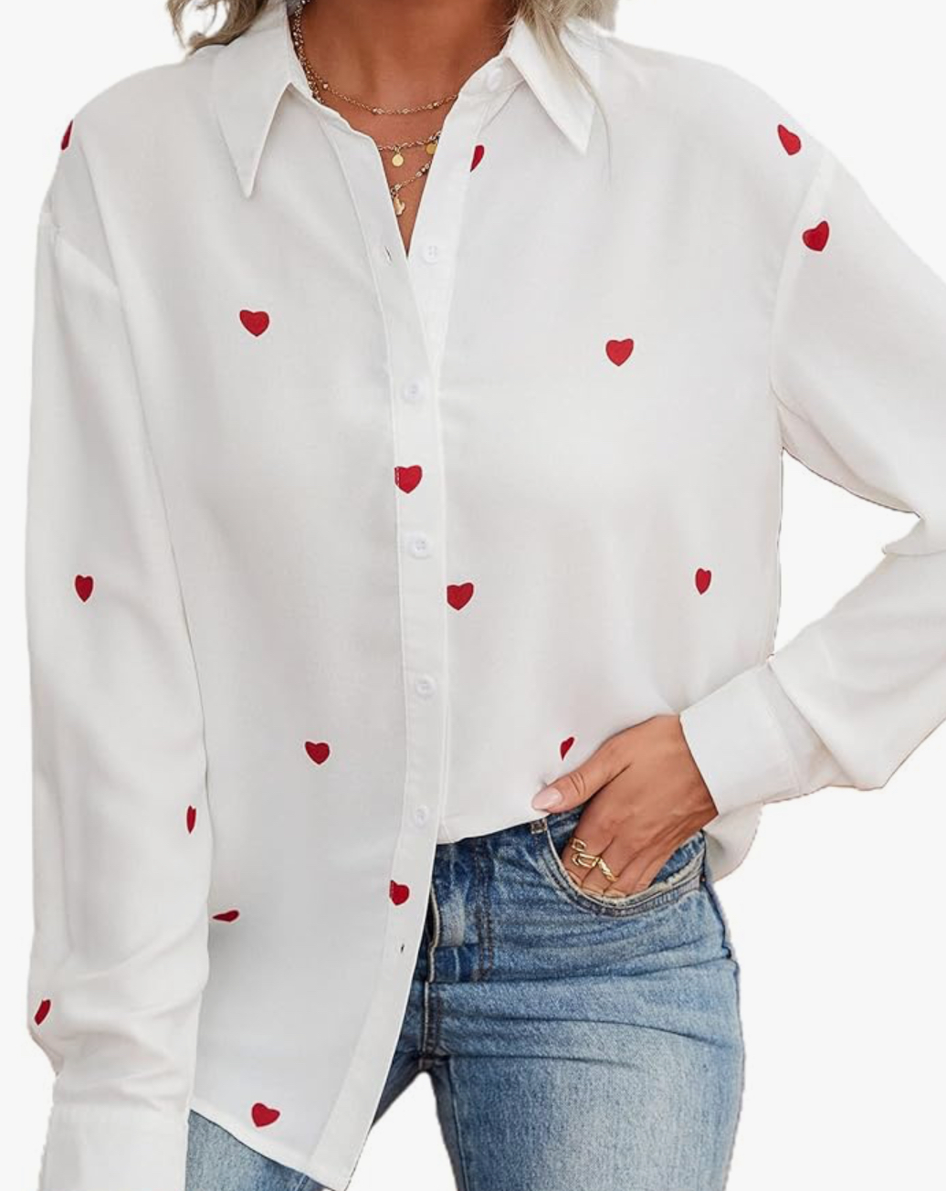 How to Style a Heart Blouse Stylish Life for Moms