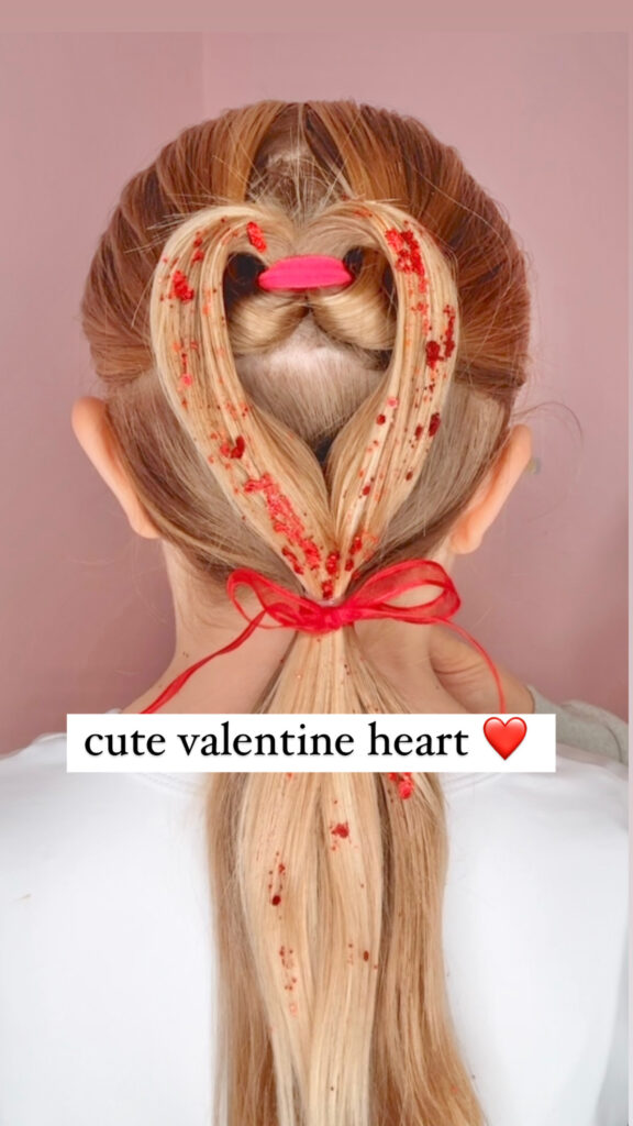 simple heart hairstyle