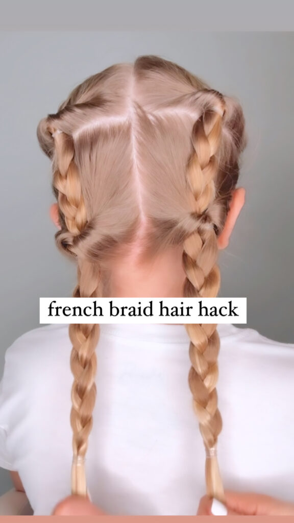 french braid hair hack