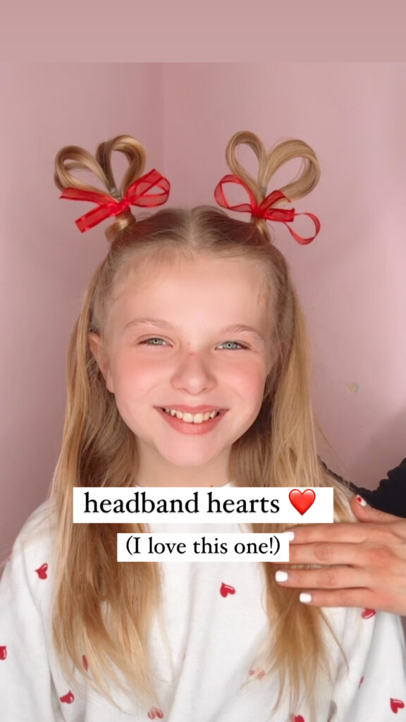 heart headband hairstyle