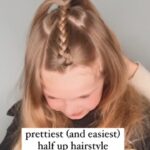 pretty half up half down hairstyle for girls