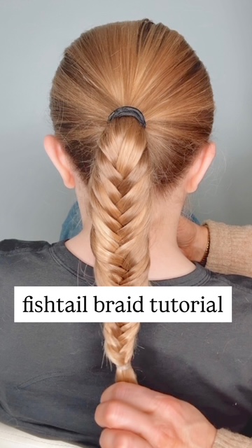 easy fishtail braid hair tutorial