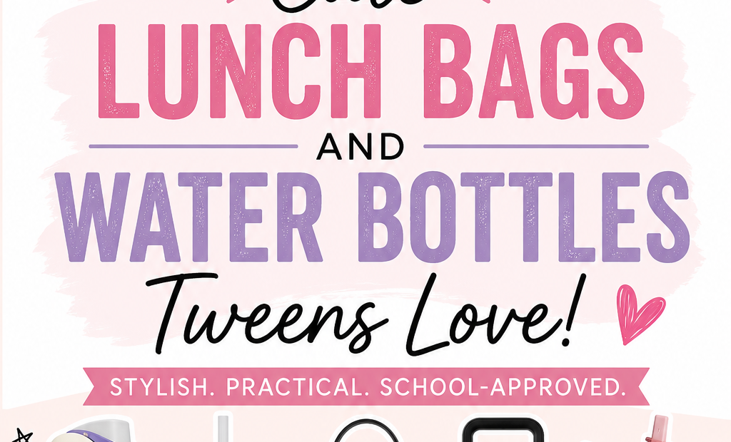 Cute Lunch Bags and Water Bottles Tweens Love for School
